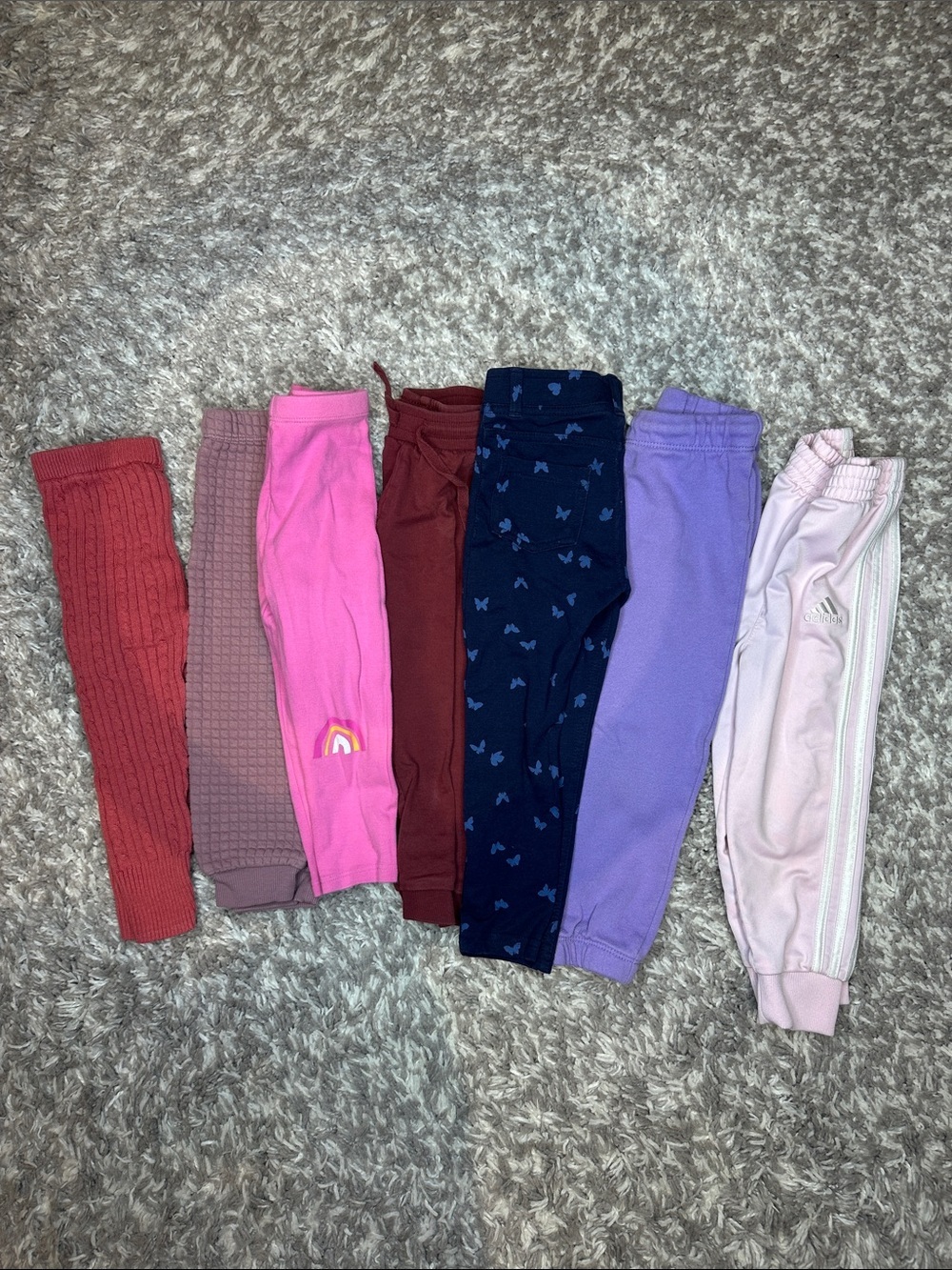 [KID] Girls 2T-3T Pants Bundle 7 Pc Adidas H&M Leggings Joggers Lot